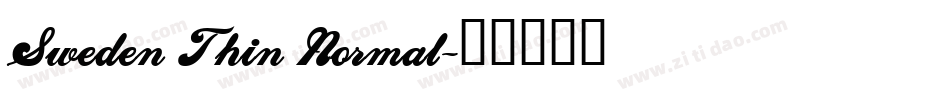 Sweden Thin Normal字体转换